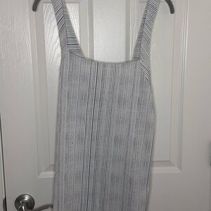 Athleta Black and White Striped Tank Top